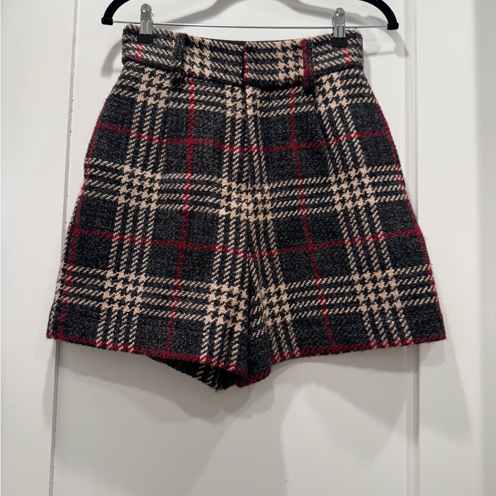 Express x Negin Mirsalehi Plaid Tweed Shorts – XS (Limited Collection)